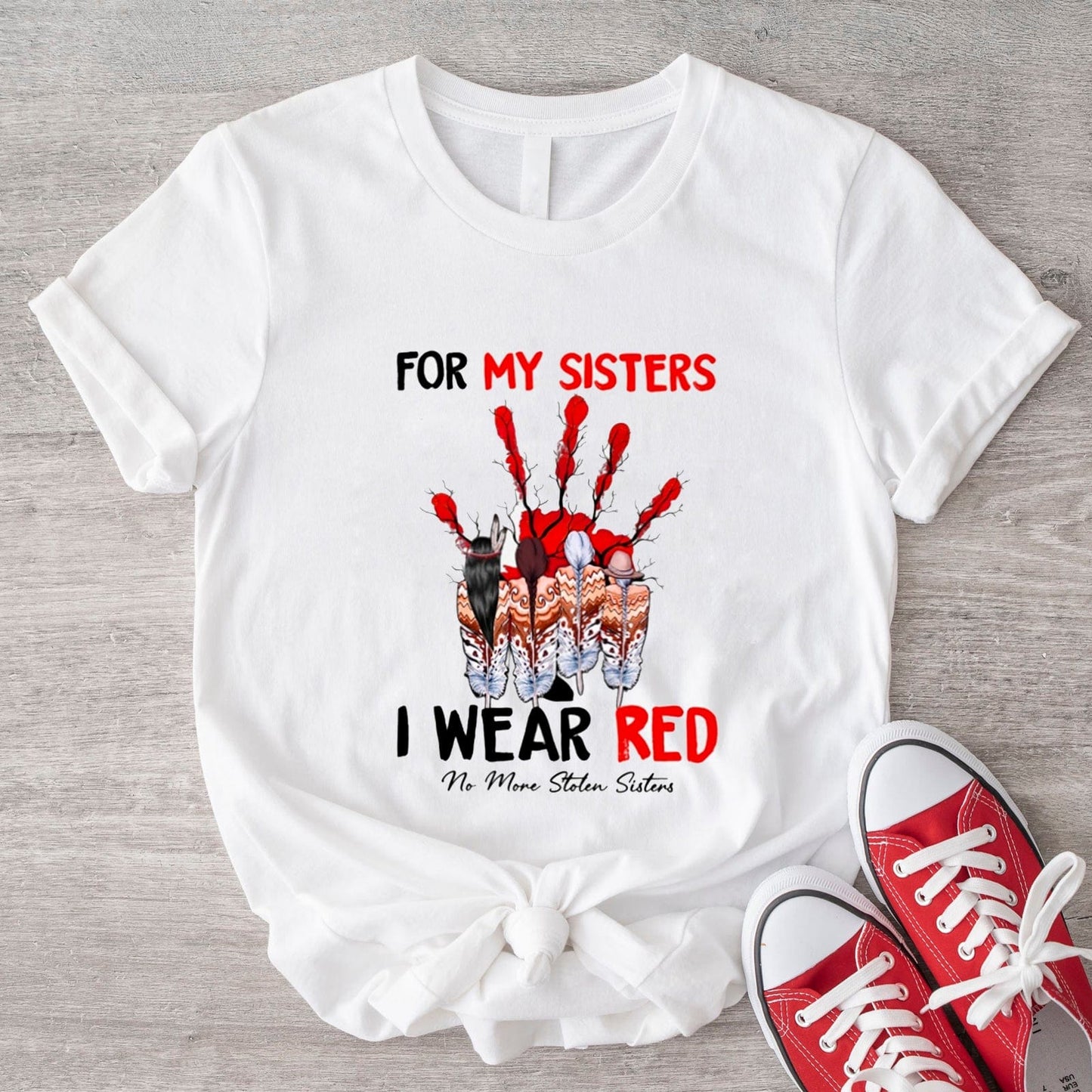 For My Sisters I Wear Red Native American Shirt