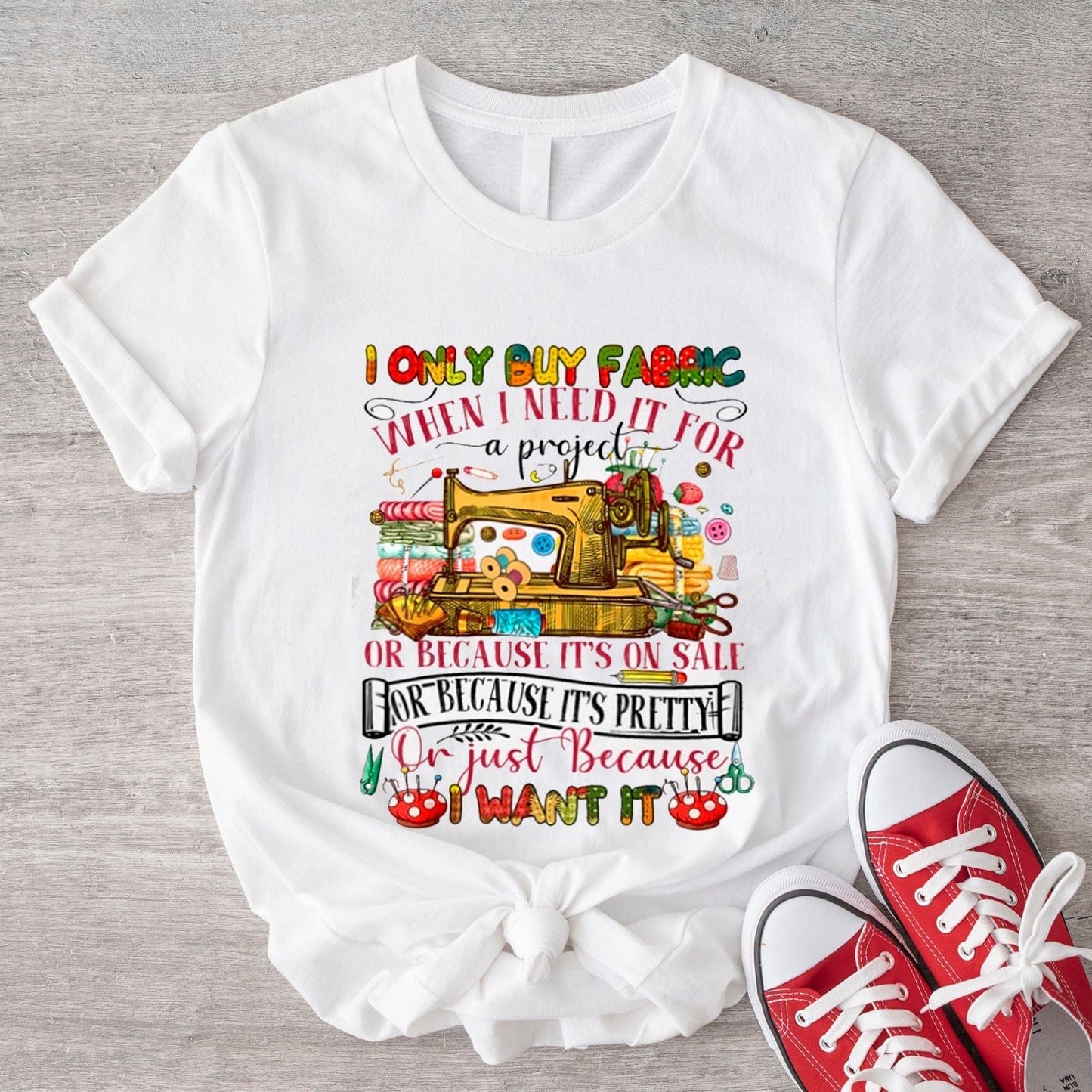 Solo compro tela cuando la necesito para coser camisas