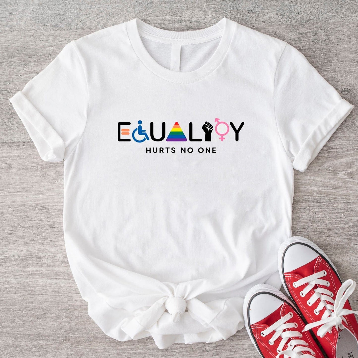 Camiseta LGBT Gay La igualdad no daña a nadie