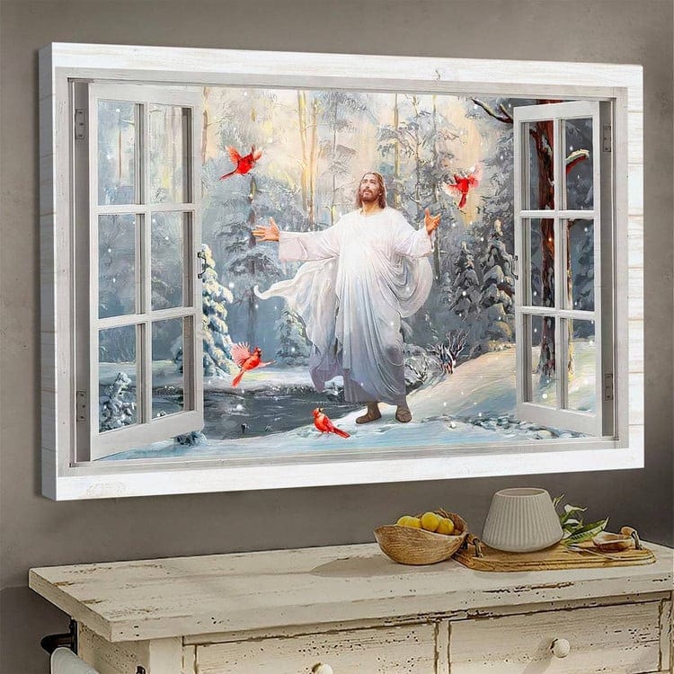 Sé fuerte, sé valiente, sé humilde, sé asombroso, póster de Jesús, lienzo nuevo