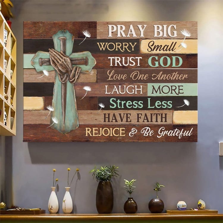 Sé fuerte, sé valiente, sé humilde, sé asombroso, póster de Jesús, lienzo nuevo