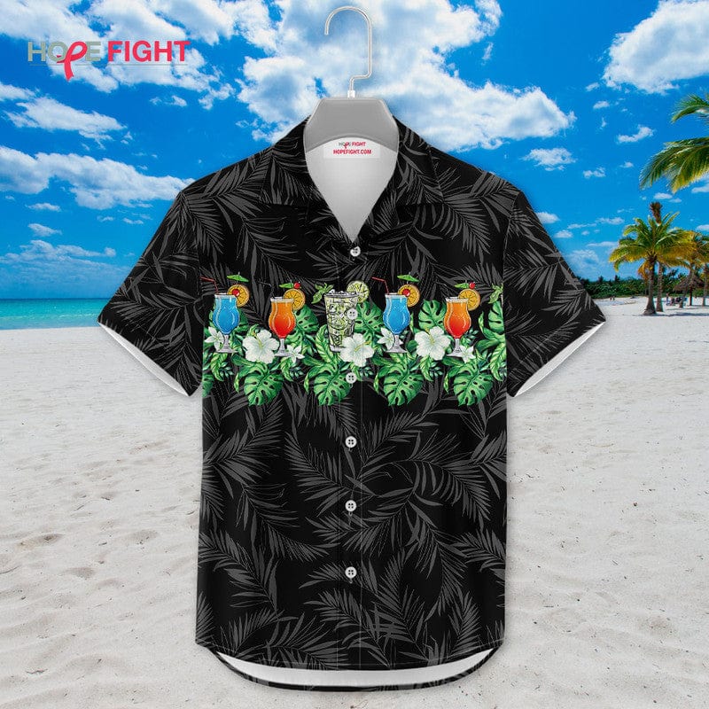 Tropical Cocktail Hawaiian Shirt - Tiki Bar Summer Party Outfit