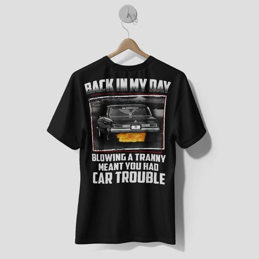 Premium T-Shirt Funny Car Mechanic - Classic Muscle Car Transmission Humor Tee