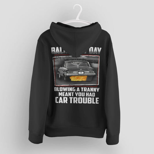 Funny Car Mechanic Hoodie - Classic Muscle Car Transmission Humor Tee