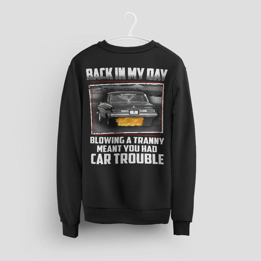 Funny Car Mechanic Sweatshirt - Classic Muscle Car Transmission Humor Tee