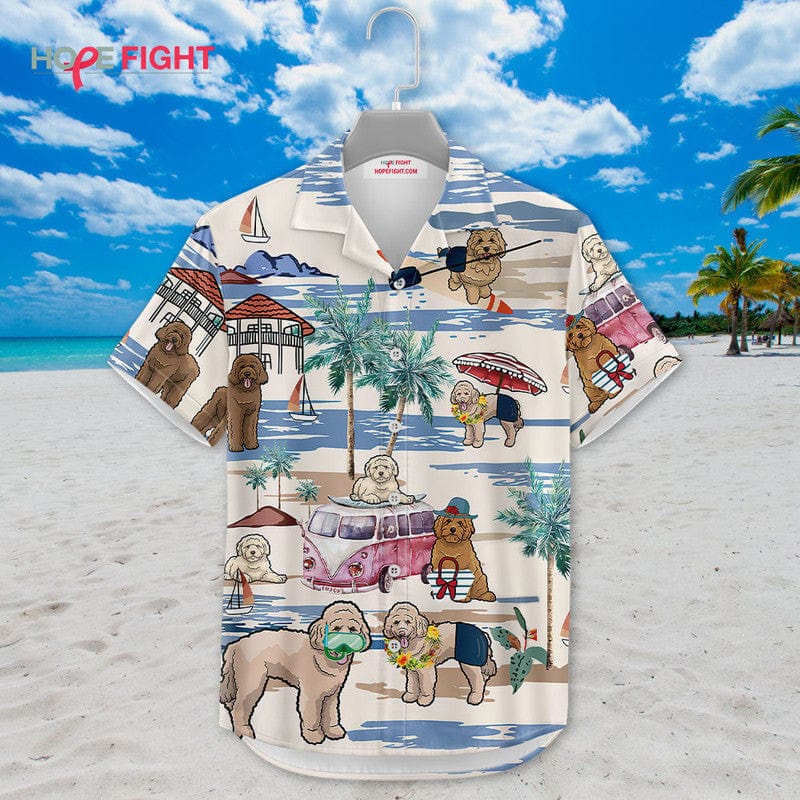 Tropical Labradoodle Hawaiian Shirt - Cute Dog Lovers Beach Outfit