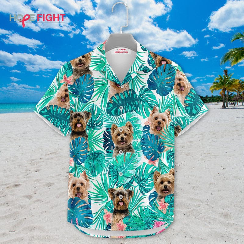 Tropical Yorkie Hawaiian Shirt - Cute Yorkshire Terrier Lovers Outfit