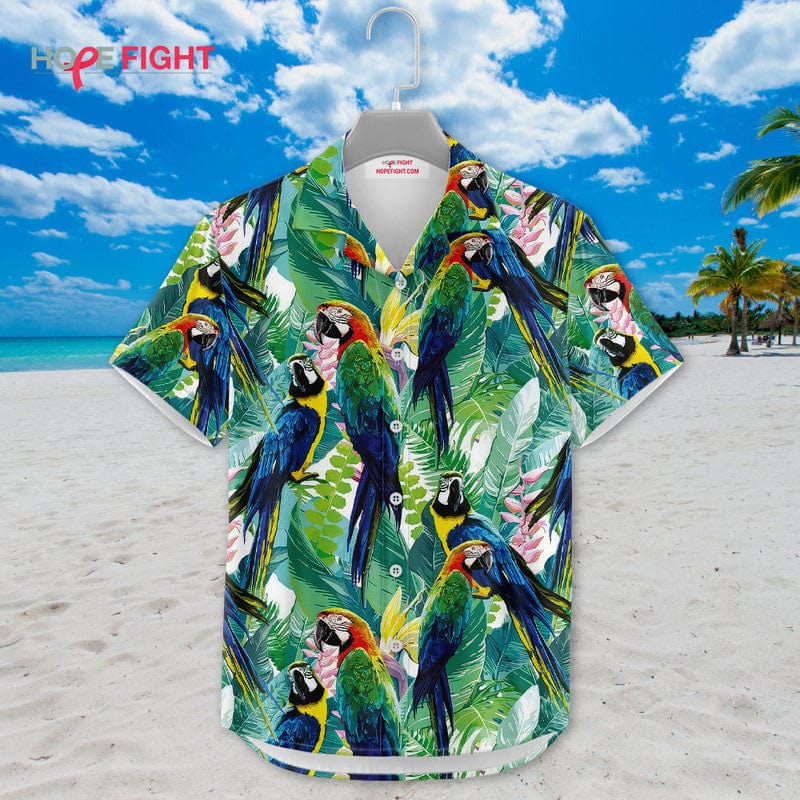 Tropical Parrot Hawaiian Shirt - Vibrant Macaw Lovers Outfit