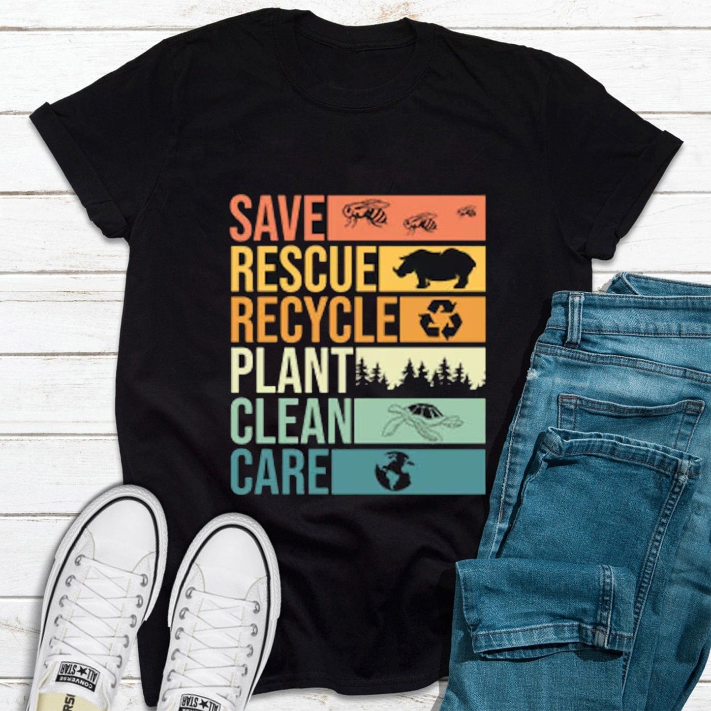 Save The Planet Recycle Environmental Earth Day Shirt