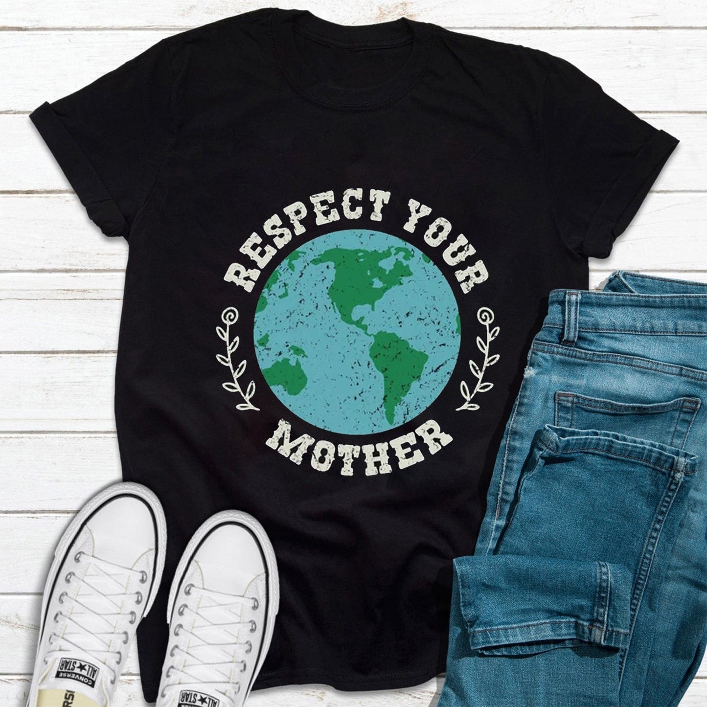 Camiseta Respeta a tu Madre Tierra Salva el Planeta