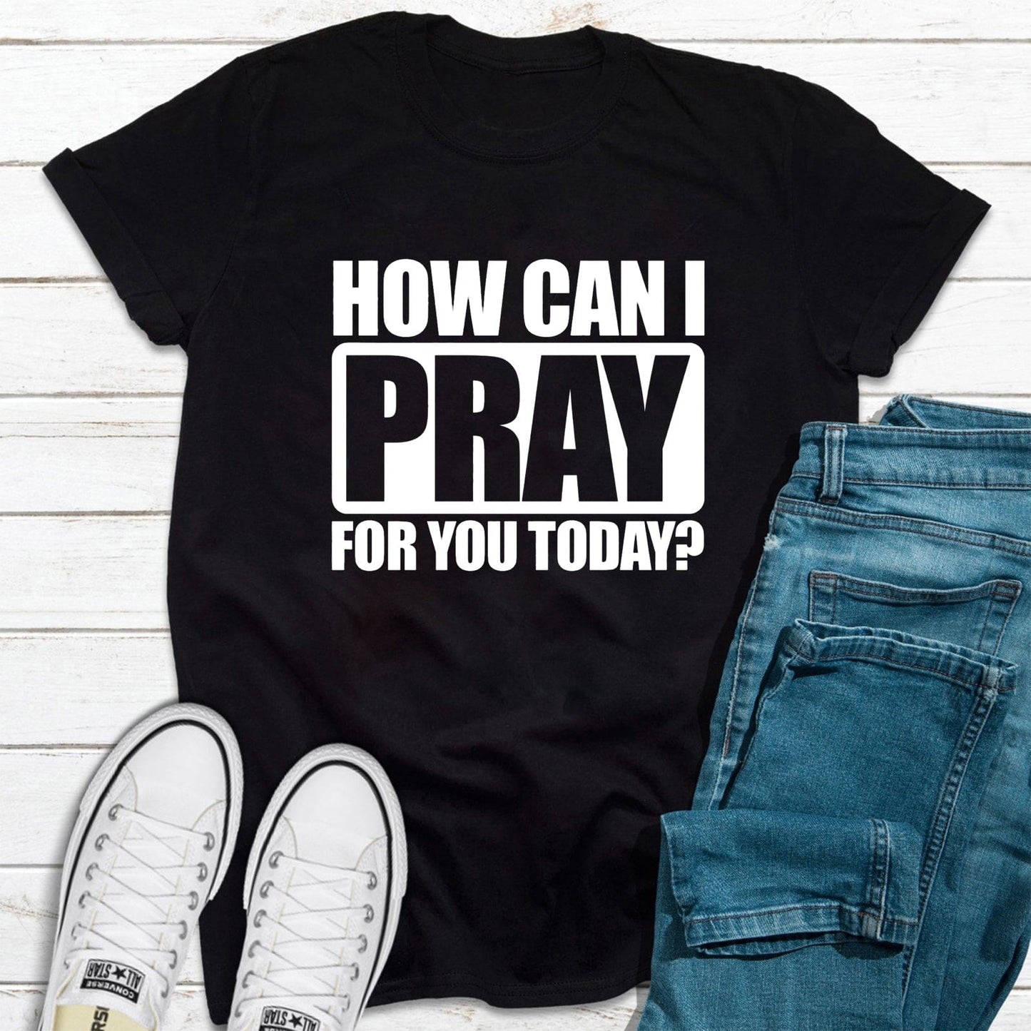 ¿Cómo puedo orar por ti hoy? Camiseta Jesús