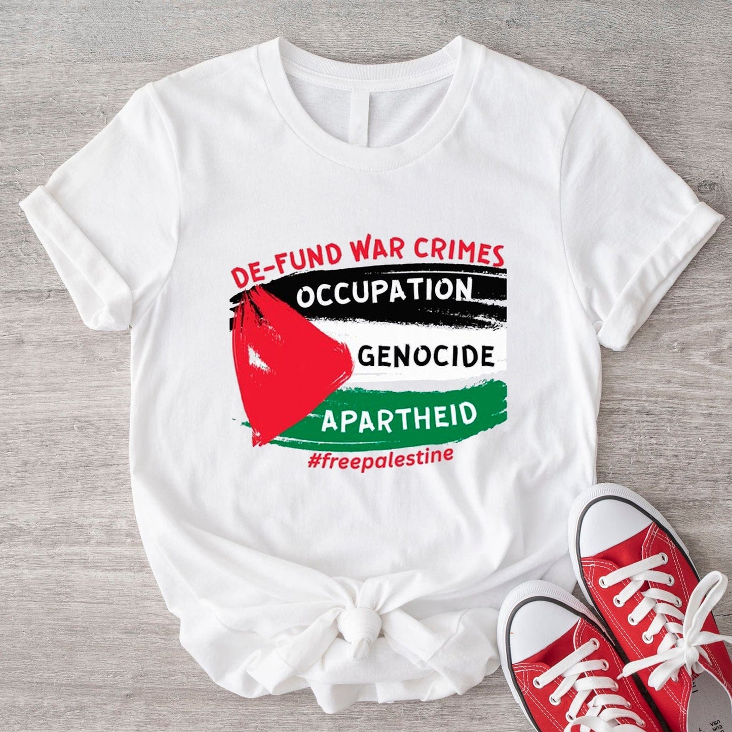 Free Palestine T Shirt, De-fund War Crimes, Occupation, Genocide, Apartheid Shirt