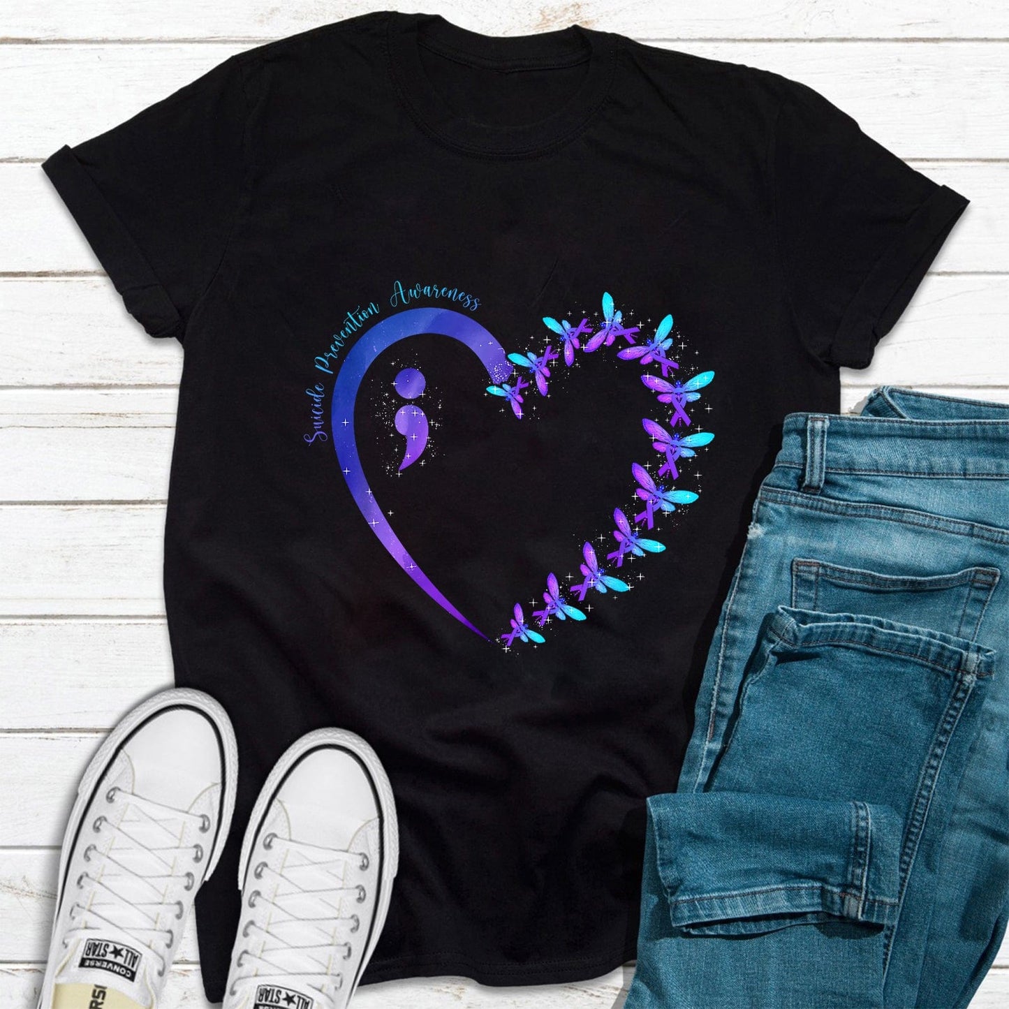 Compassionate Heart Suicide Prevention Awareness T-Shirt