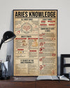 Aries Knowledge Zodiac Poster, Canvas