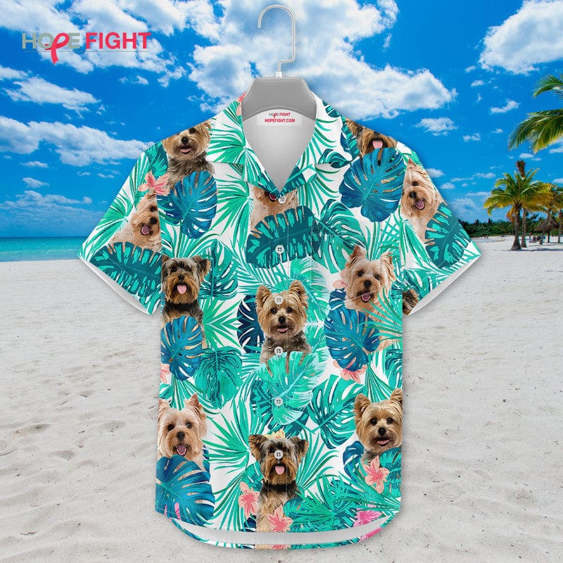Tropical Yorkie Hawaiian Shirt - Cute Yorkshire Terrier Lovers Outfit