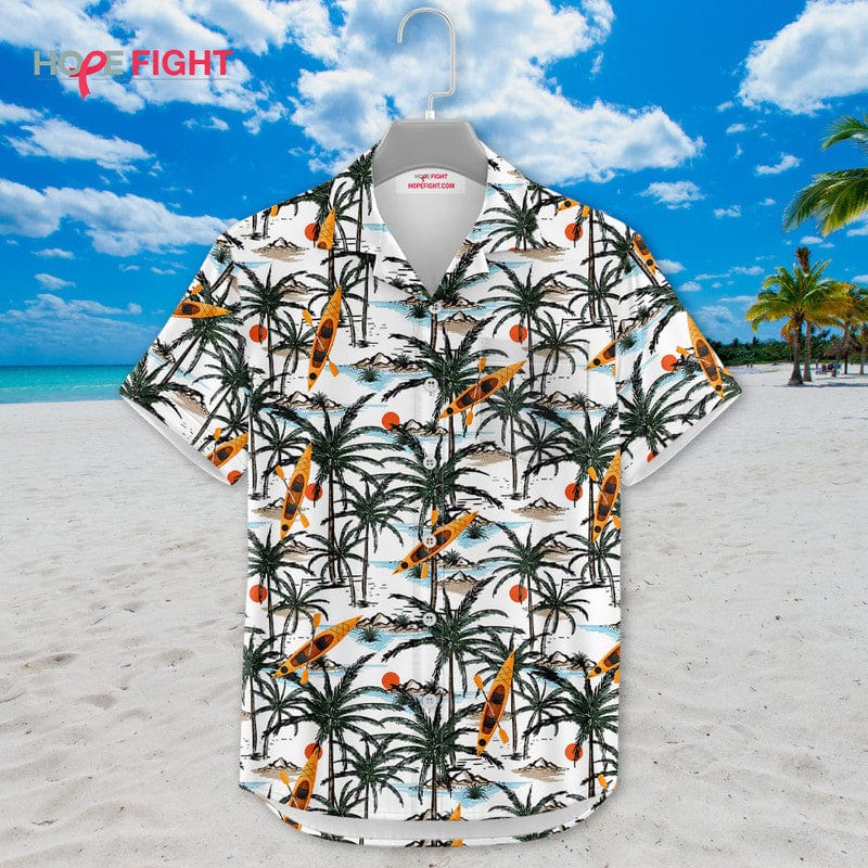 Tropical Kayak Hawaiian Shirt - Adventure Paddler Beach Outfit