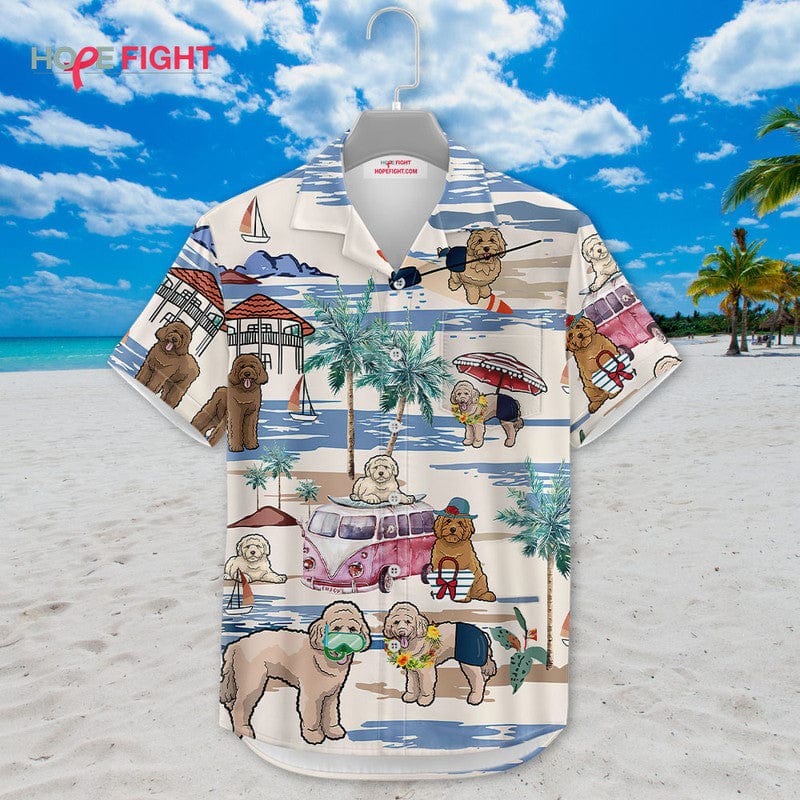 Tropical Labradoodle Hawaiian Shirt - Cute Dog Lovers Beach Outfit
