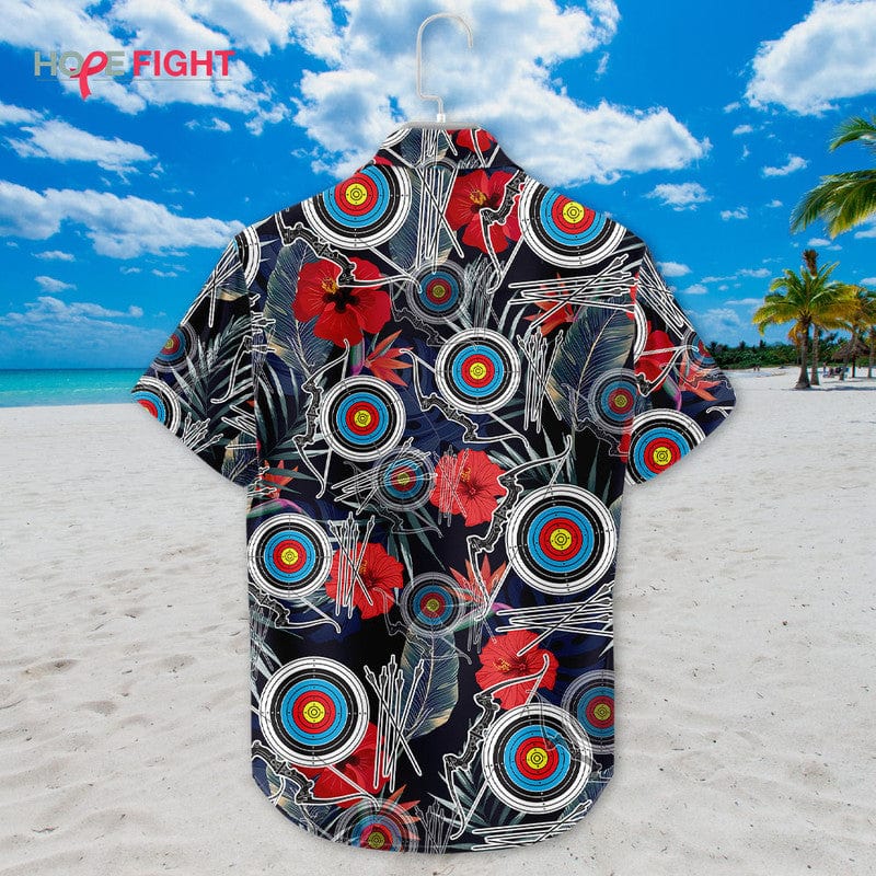 Tropical Archery Hawaiian Shirt - Fun Bowhunter Target Outfit