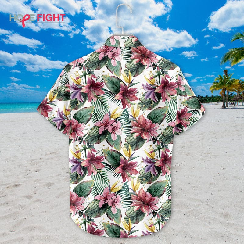 Tropical Floral Hawaiian Shirt - Elegant Summer Beachwear