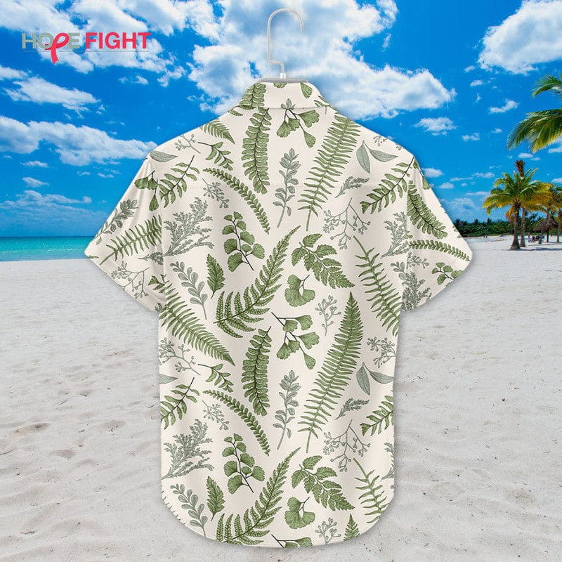 Tropical Fern Hawaiian Shirt - Vintage Green Botanical Design
