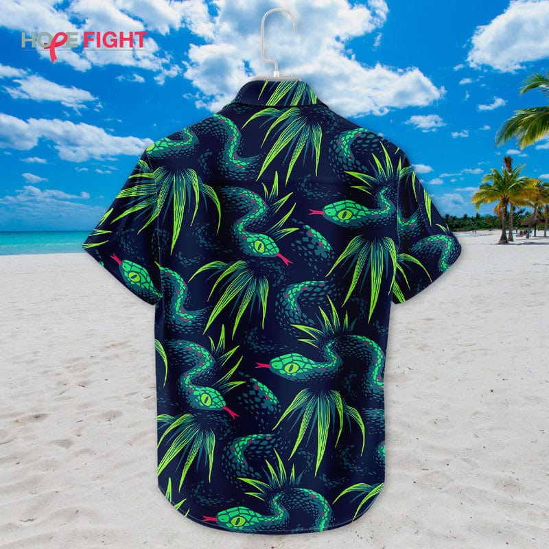 Tropical Snake Hawaiian Shirt - Neon Serpent Jungle Outfit