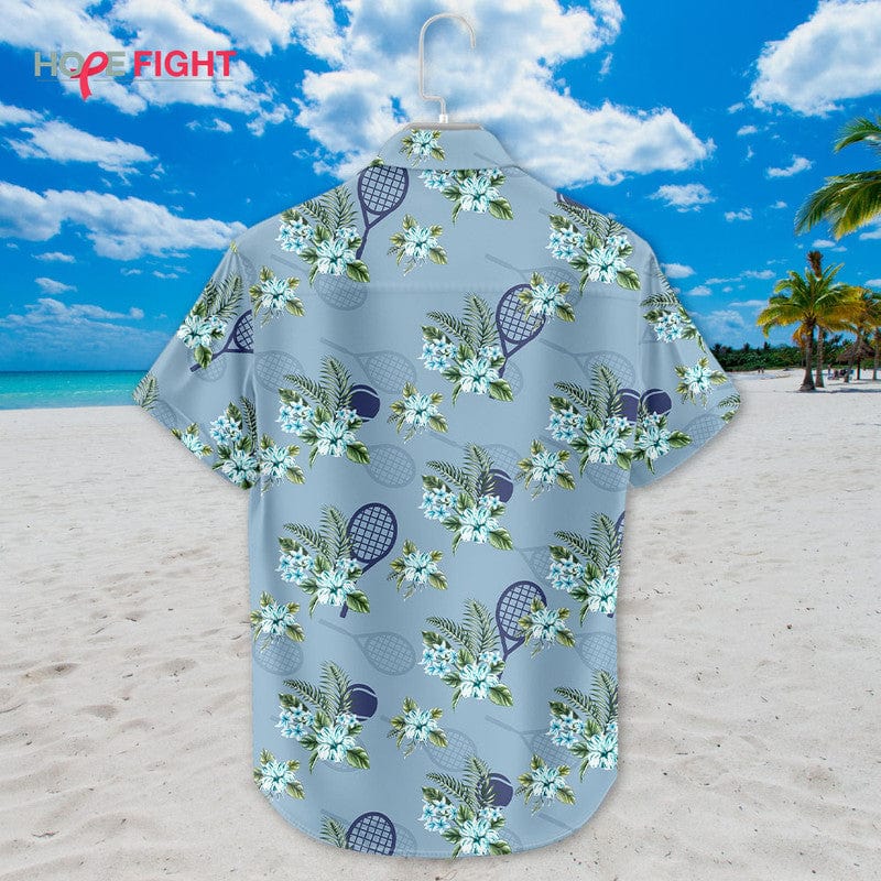 Tropical Tennis Hawaiian Shirt - Fun Tennis Players Beach Outfit