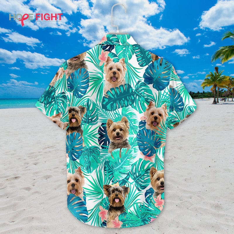Tropical Yorkie Hawaiian Shirt - Cute Yorkshire Terrier Lovers Outfit
