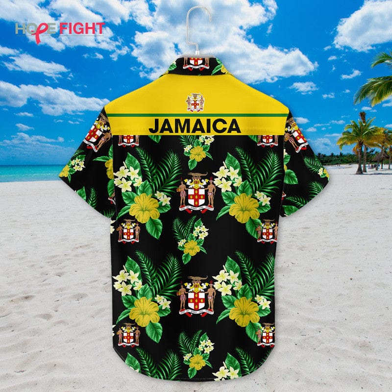 Tropical Jamaica Hawaiian Shirt - Jamaican Pride Floral Outfit