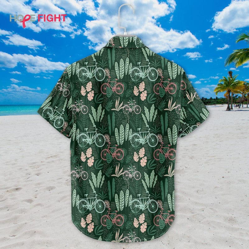 Tropical Bicycle Hawaiian Shirt - Vintage Cycling Adventure Outfit