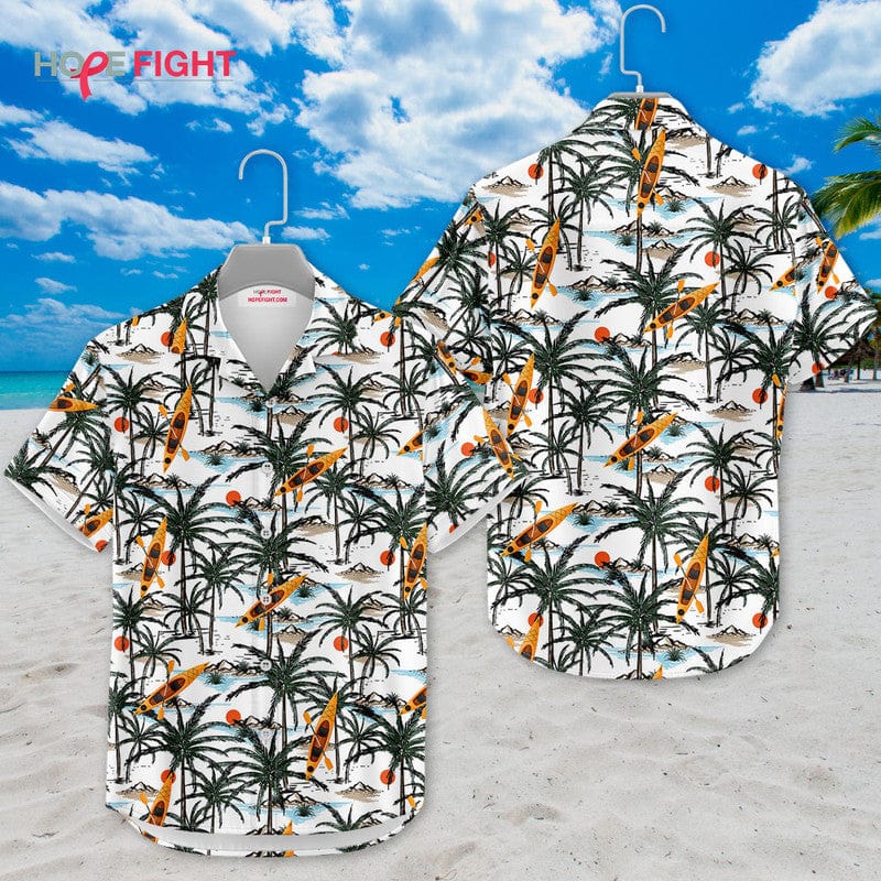 Tropical Kayak Hawaiian Shirt - Adventure Paddler Beach Outfit