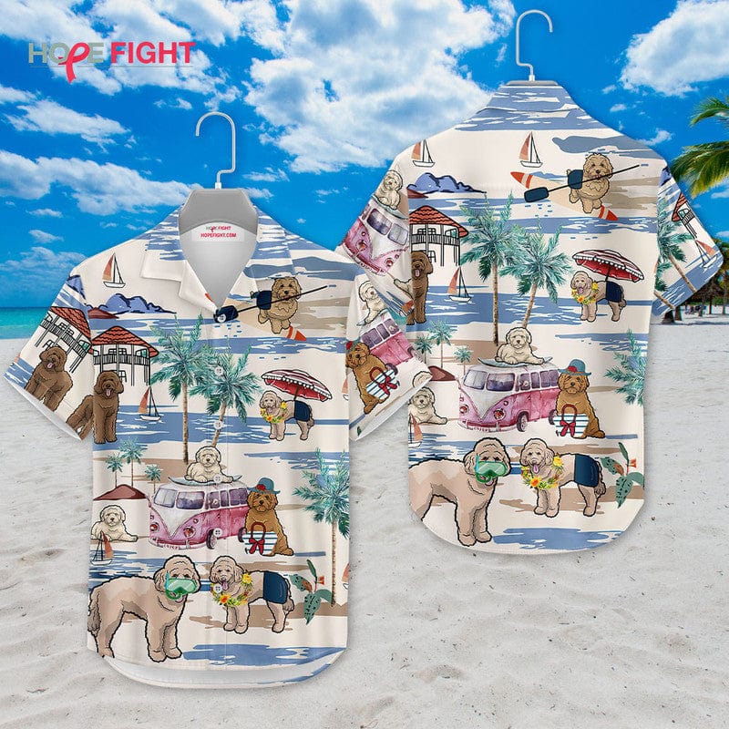 Tropical Labradoodle Hawaiian Shirt - Cute Dog Lovers Beach Outfit