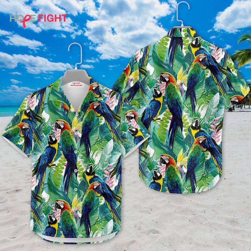 Tropical Parrot Hawaiian Shirt - Vibrant Macaw Lovers Outfit