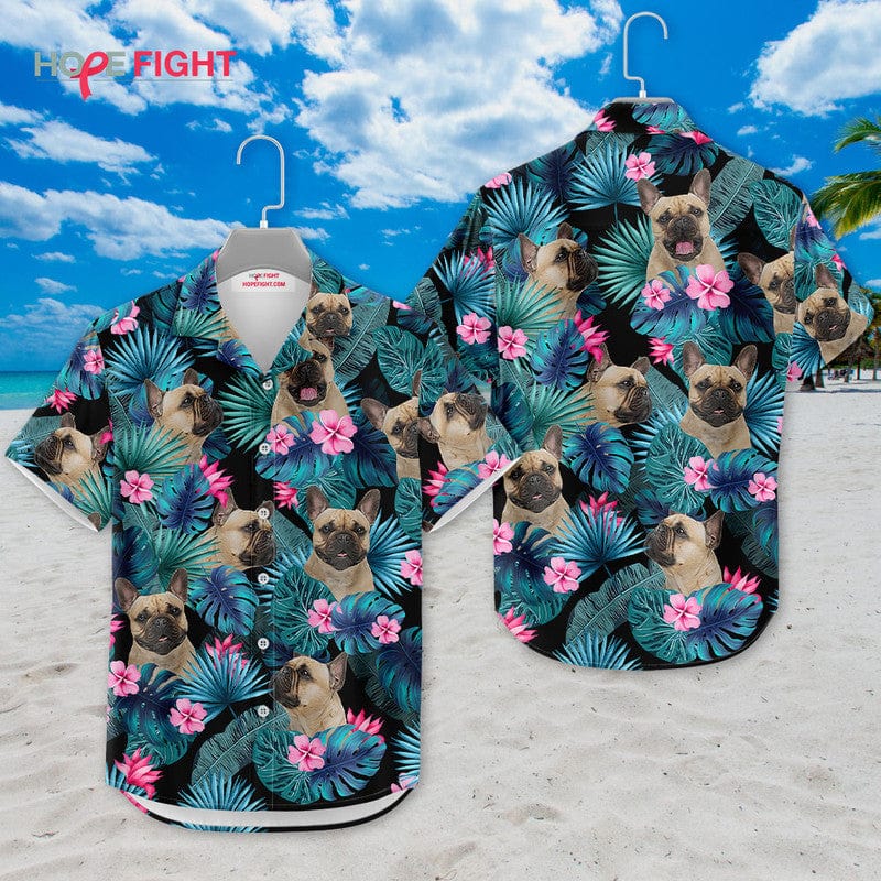 Tropical French Bulldog Hawaiian Shirt - Fun Frenchie Lovers Outfit