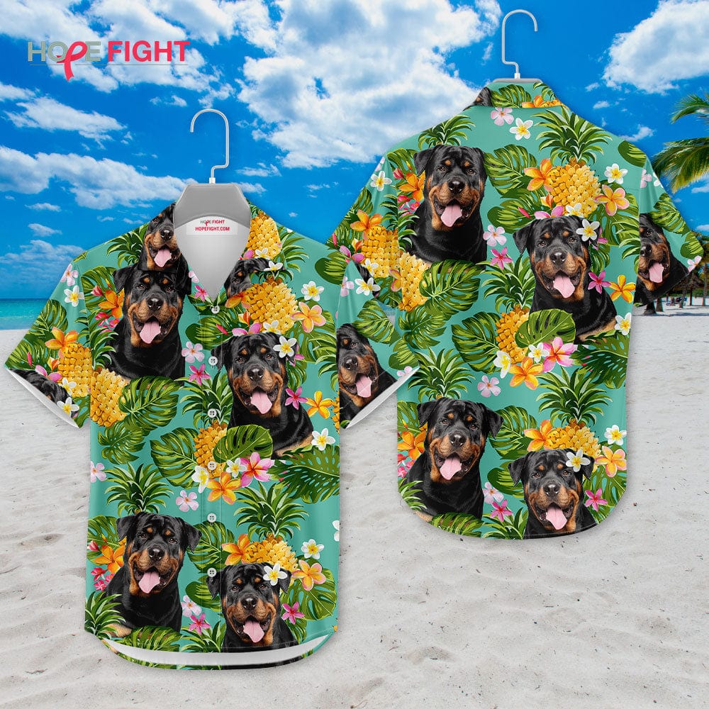 Rottweiler Pineapple Hawaiian Shirt