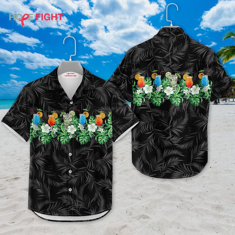 Tropical Cocktail Hawaiian Shirt - Tiki Bar Summer Party Outfit