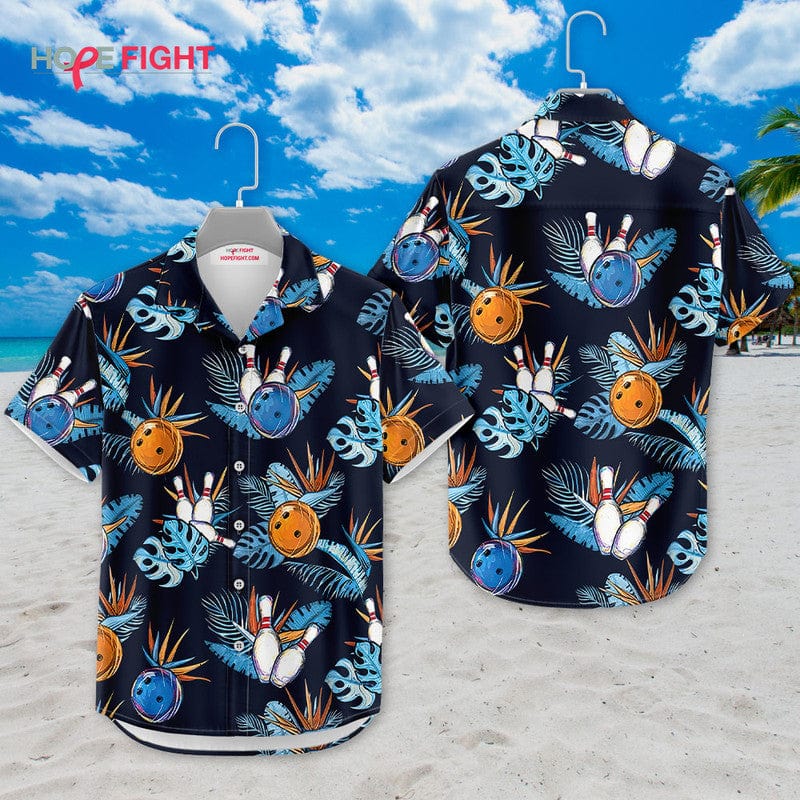 Tropical Bowling Hawaiian Shirt - Fun Bowler Vacation Outfit