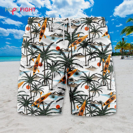 Tropical Kayak Swim Trunks, Adventure Paddler Beach Outfit