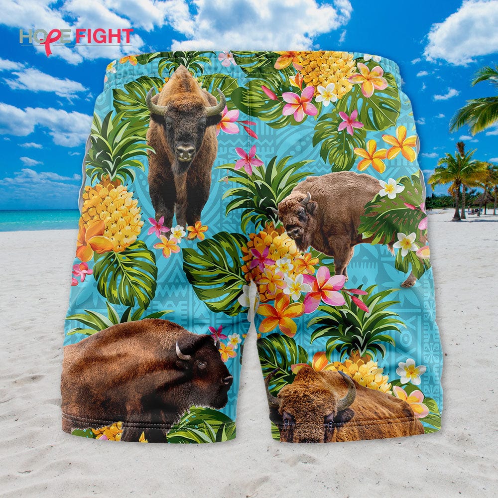 Bison Pineapple Swim Trunks