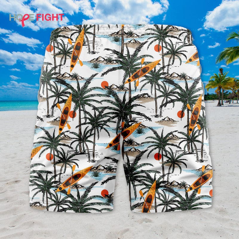 Tropical Kayak Swim Trunks, Adventure Paddler Beach Outfit