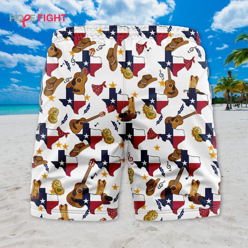 Texas Swim Trunks, Lone Star State & Country Music Design