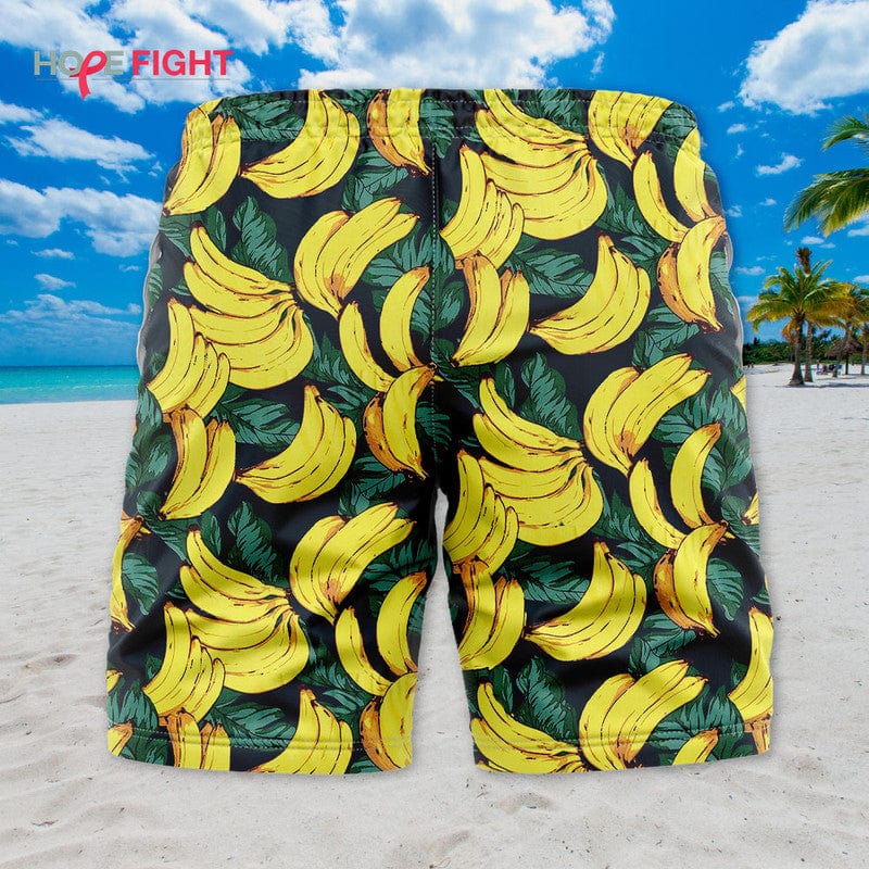 Tropical Banana Swim Trunks, Fun Fruit Lovers Summer Outfit