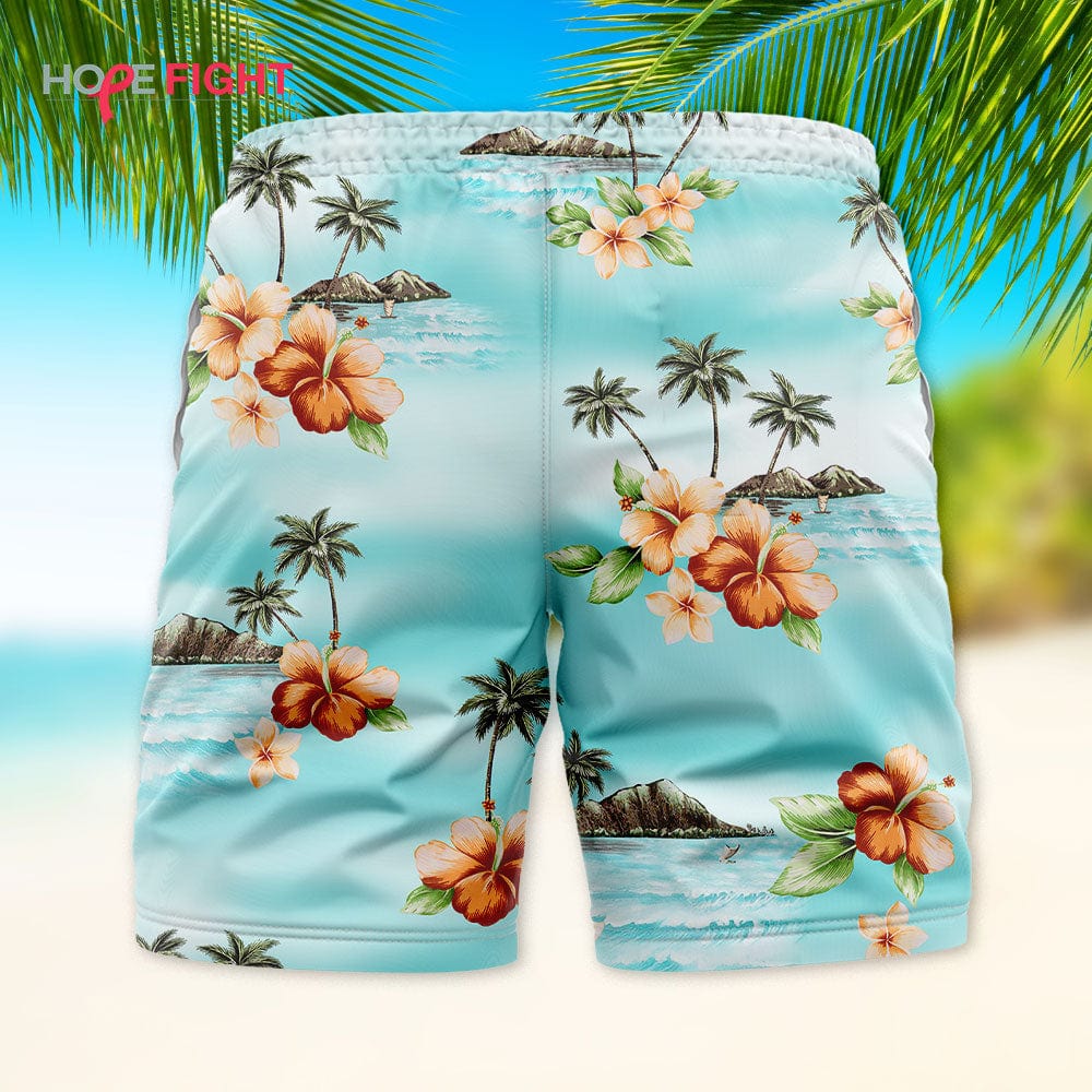 Hibiscus Palm Swim Trunks