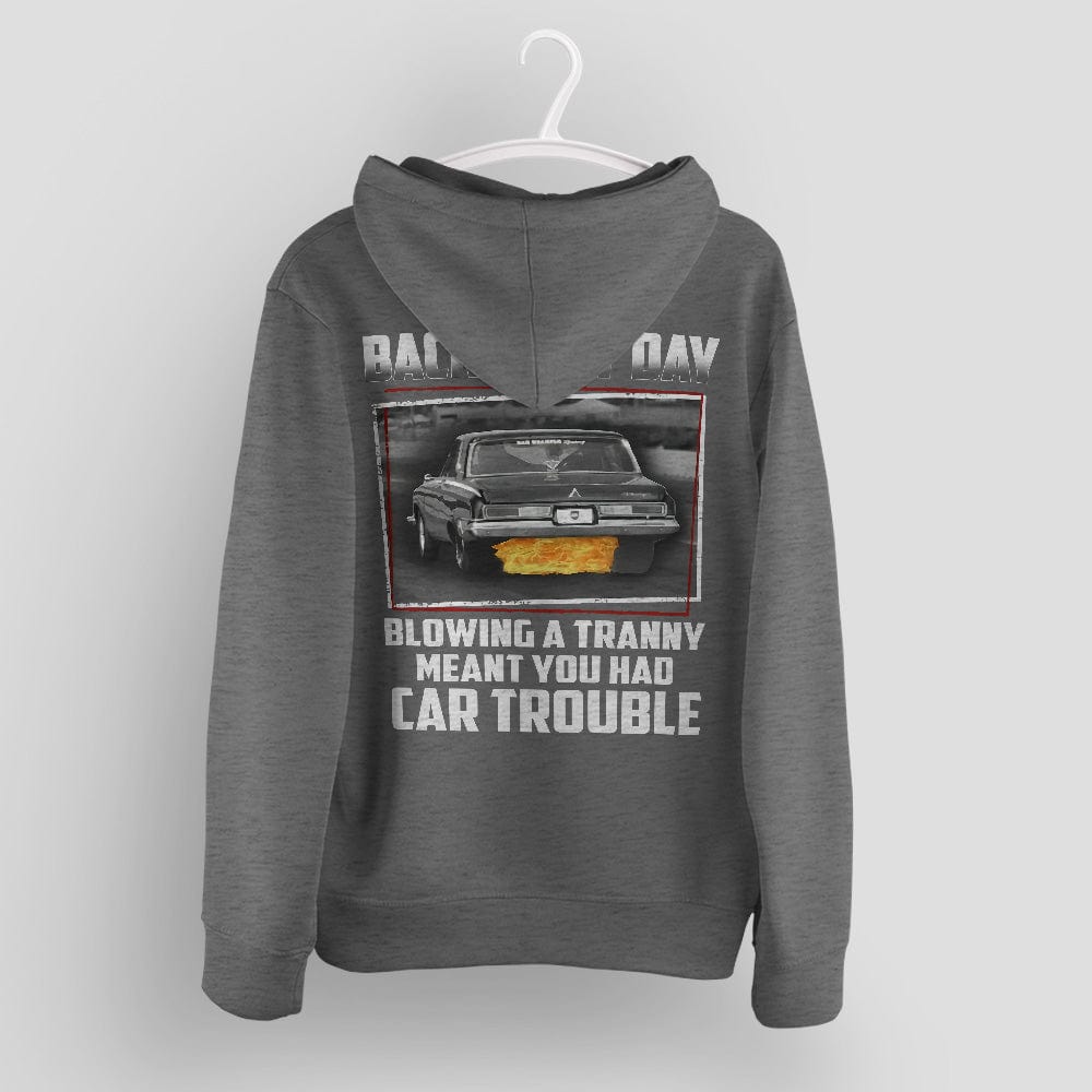 Funny Car Mechanic Hoodie - Classic Muscle Car Transmission Humor Tee