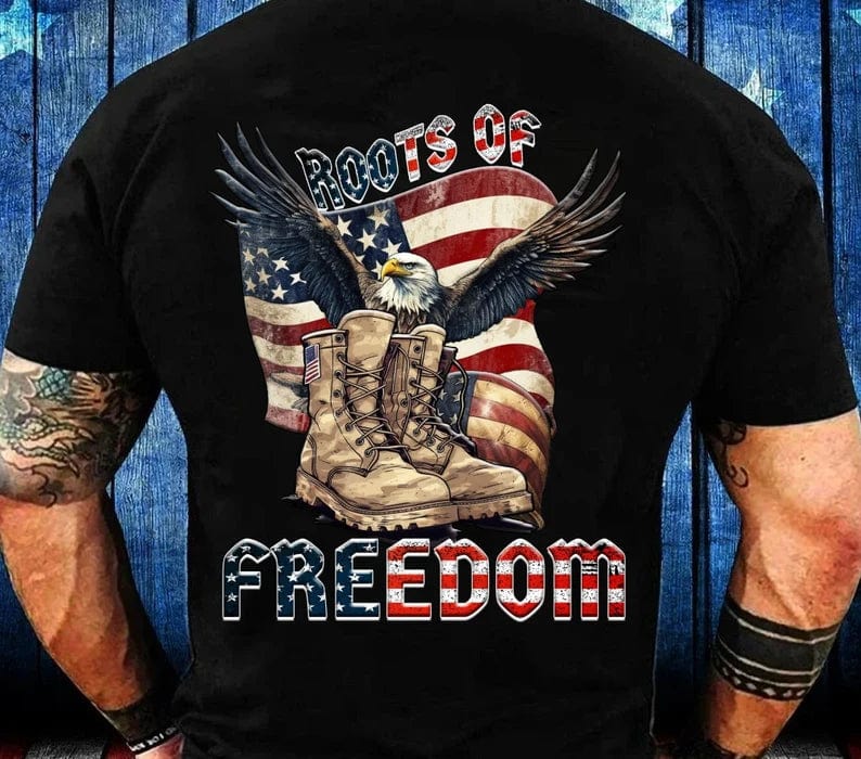 Camiseta de veterano estadounidense | Camiseta Roots Of Freedom