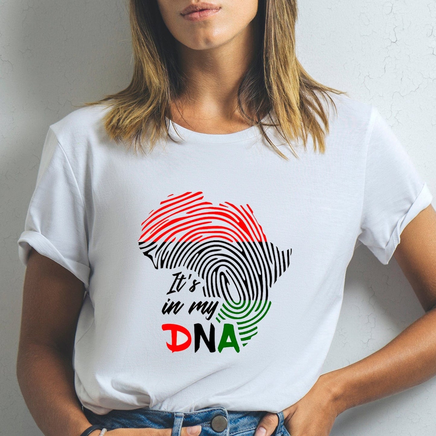 It's In My DNA Africa Native Shirt, Fingerprint Africa Map Black History African Shirts