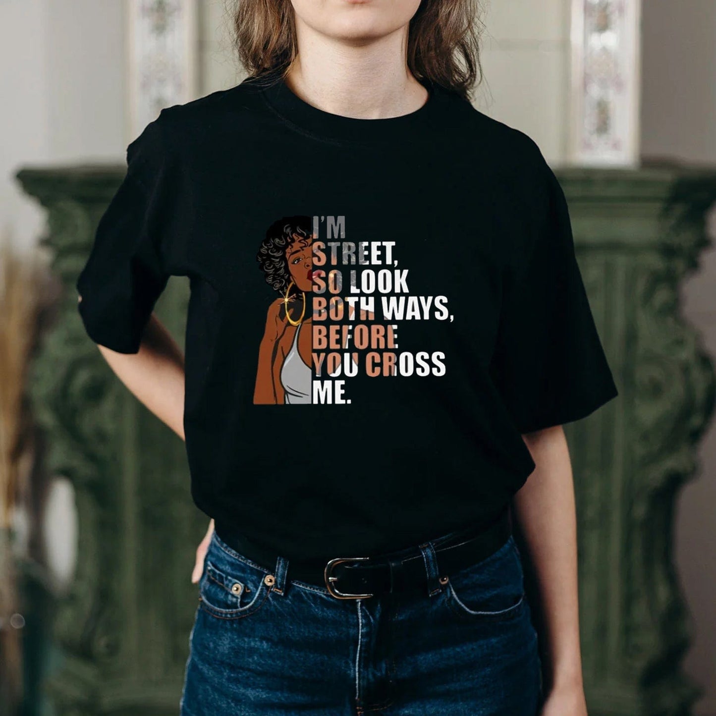 Camisetas afroamericanas, soy la mujer negra de la calle, orgullo, mes de la historia