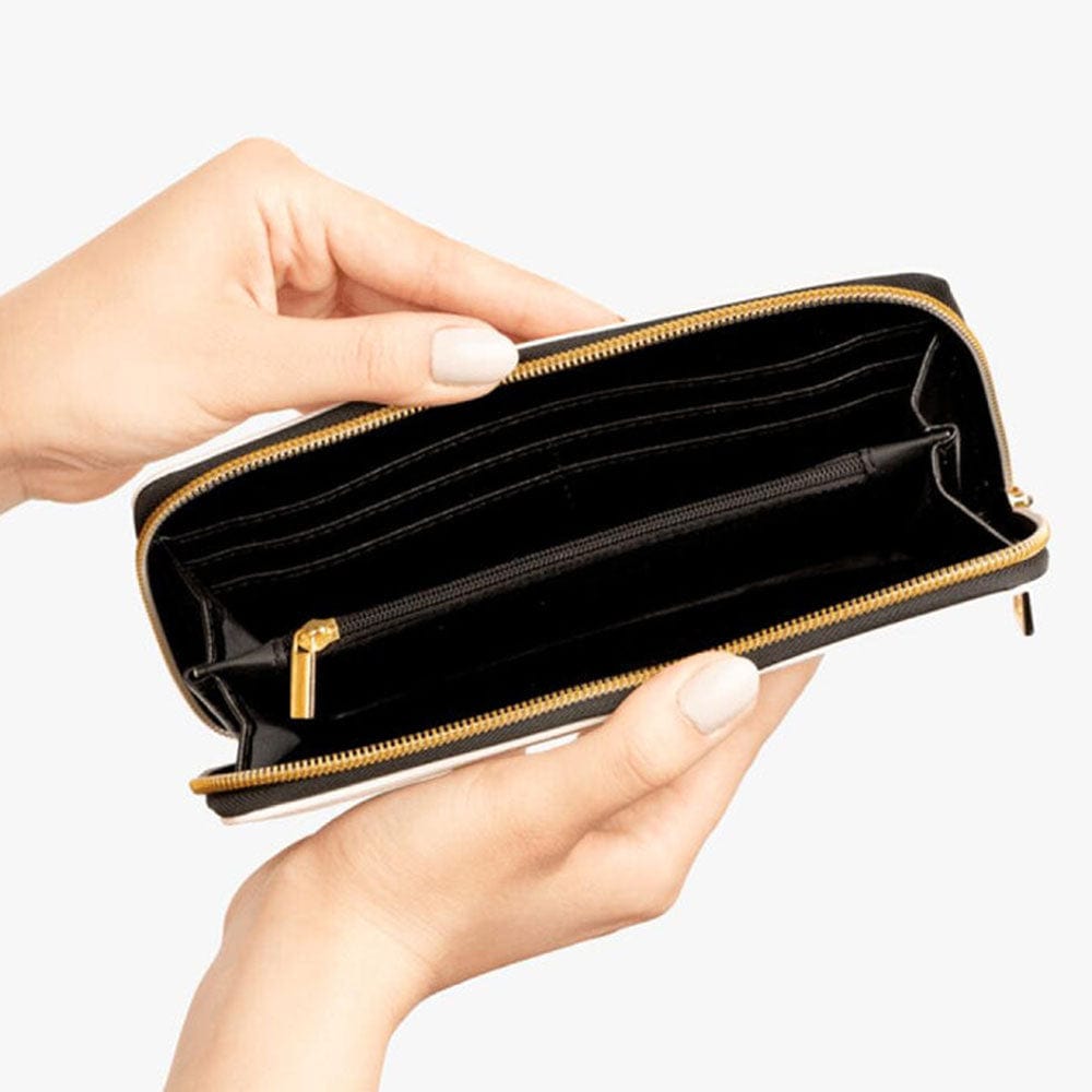 Cartera personalizada con diseño de caballo de 20 x 11 cm: diseño personalizable con nombre y raza de caballo y fondo azul