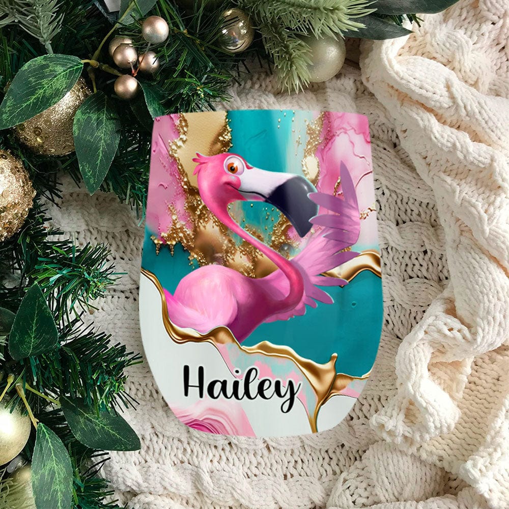 Vaso de vino con flamenco personalizado: elija un número y lo elegiré en breve