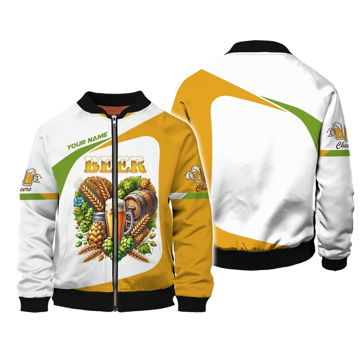 Beer Heart Custom Name 3D Shirt Personalized Gift For Beer Lovers, All Over Printed