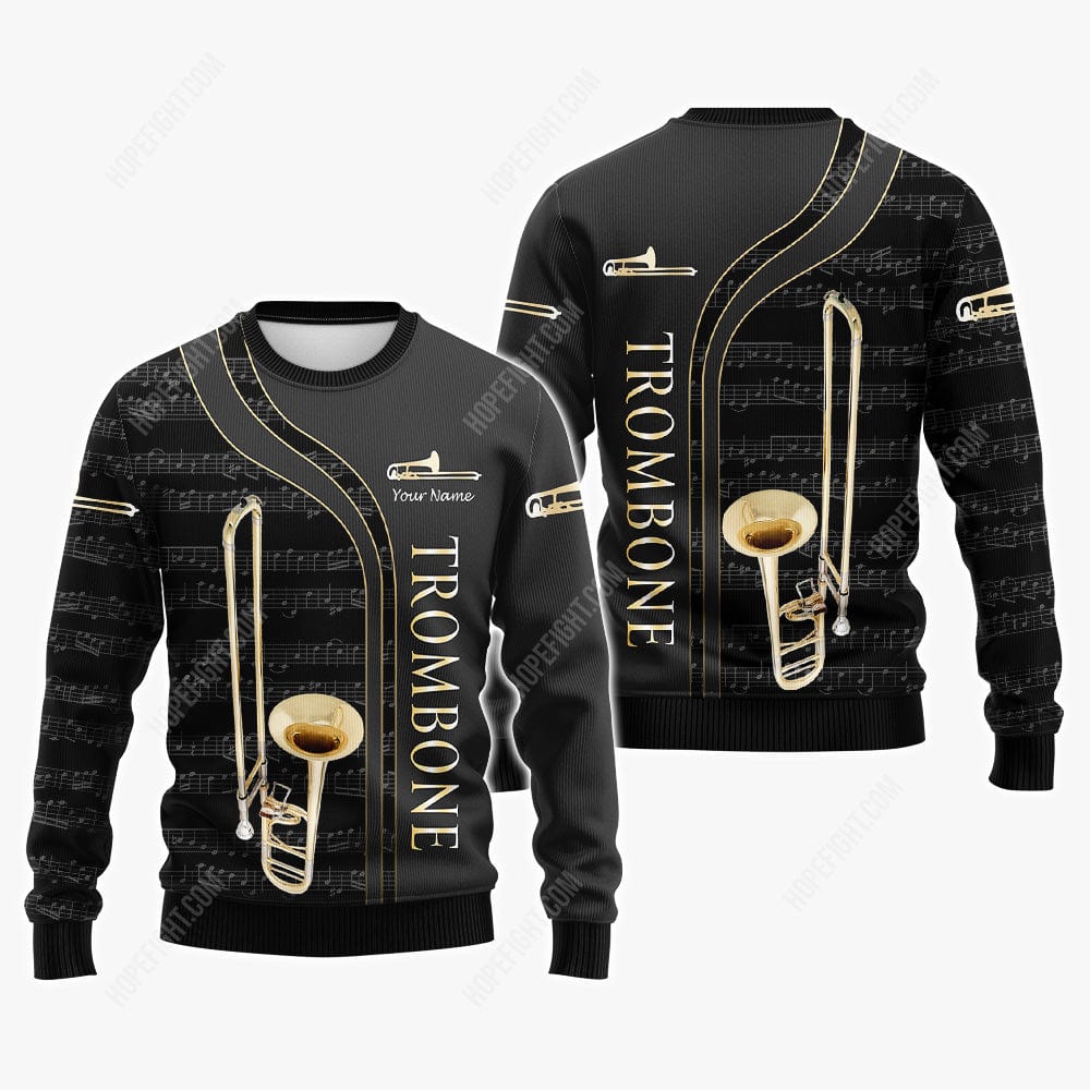 Custom Trombone Shirt, Gift For Trombone Lover, All Over Printed